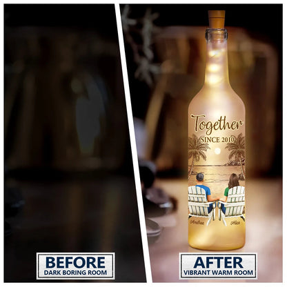 Back Sitting Couple You And Me We Got This - Bottle Light for Couples Romantic Home Décor Gift