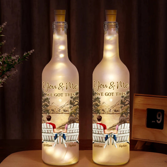 Back Sitting Couple You And Me We Got This - Bottle Light for Couples Romantic Home Décor Gift