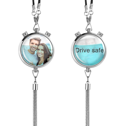 Custom Photo Air Freshener Pendant for Car Gift Hanging Perfume Box with Picture Text, Unique Personalised Car Air Freshener for Birthdays, Anniversaries and Special Occasions