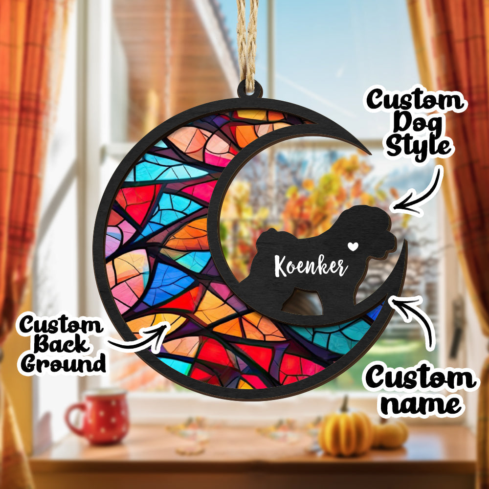 personalized dog memorial suncatcher ornament loss of pet sympathy gift for pet owners