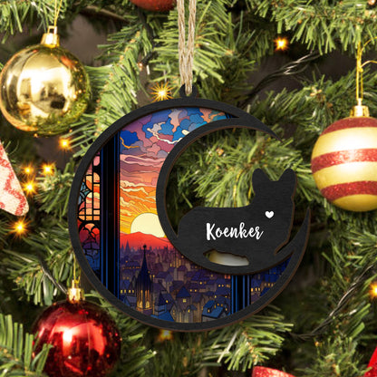 Personalized Dog Memorial Suncatcher Ornament Loss of Pet Sympathy Gift for Pet Owners