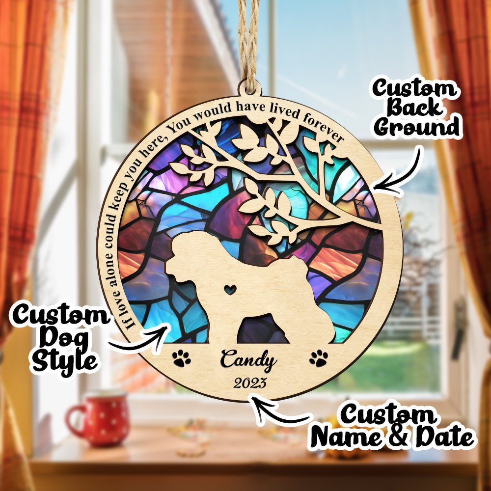 personalized dog memorial suncatcher ornament gifts for dog lovers