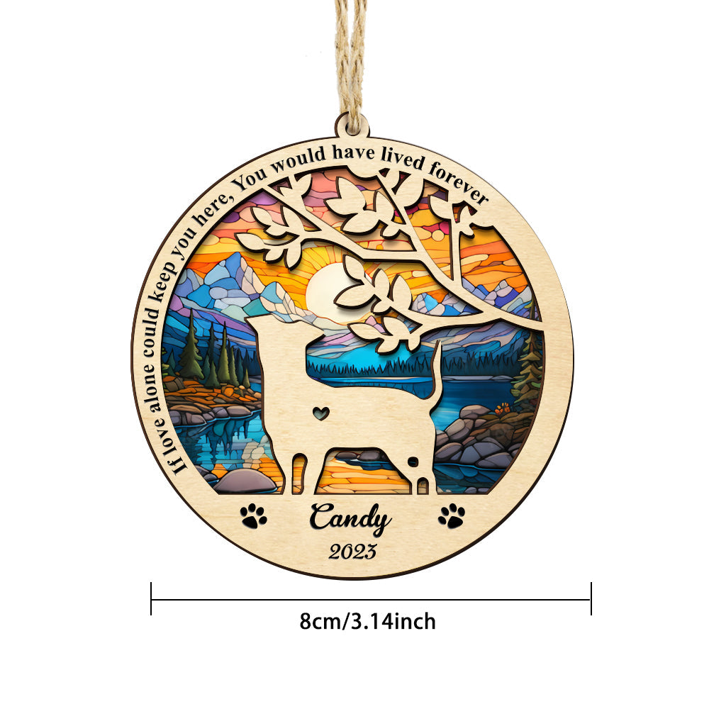 personalized dog memorial suncatcher ornament gifts for dog lovers