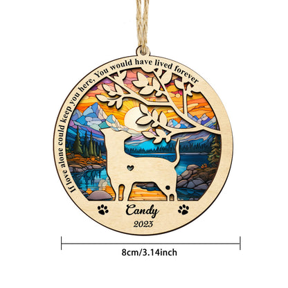 Personalized Dog Memorial Suncatcher Ornament Gifts for Dog Lovers