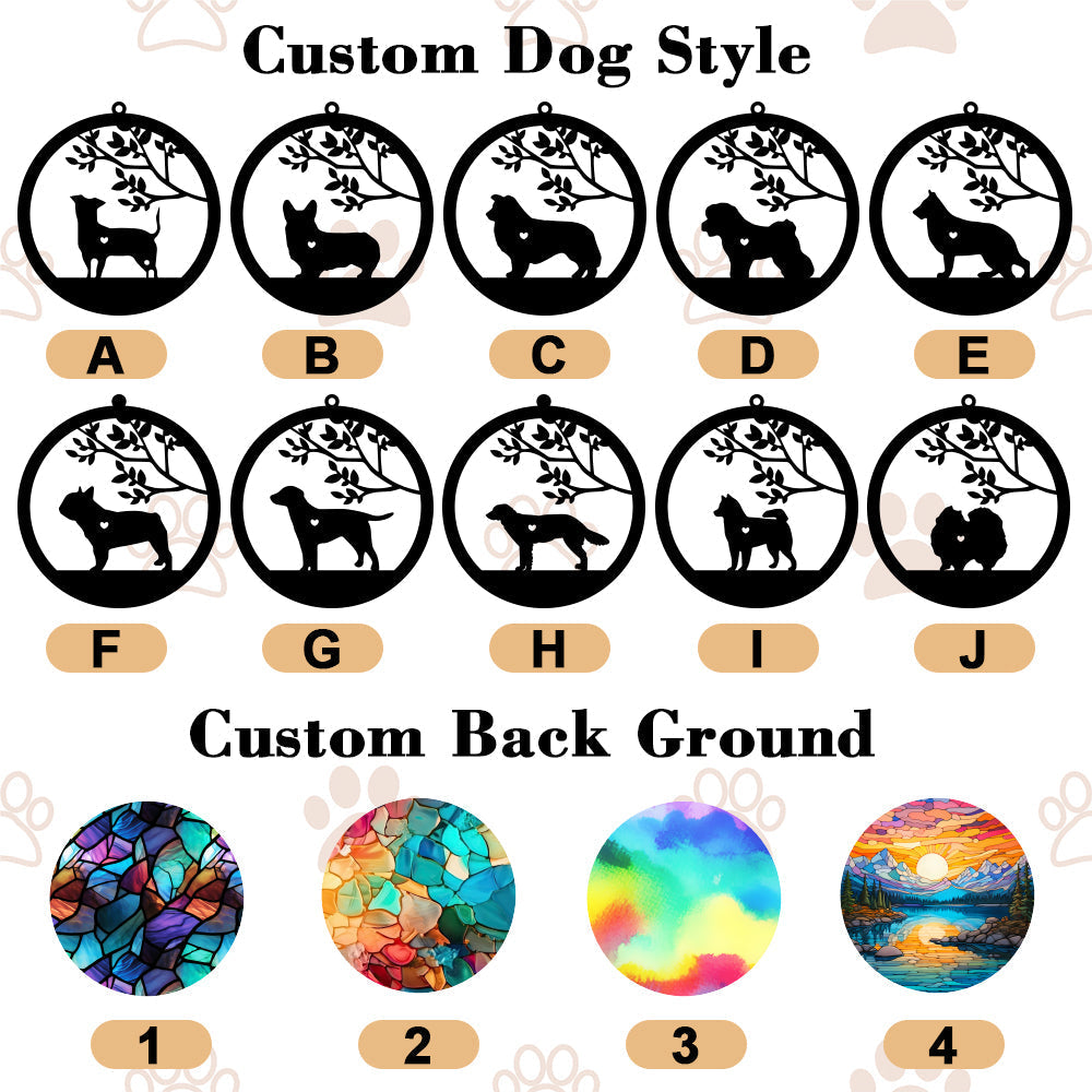 personalized dog memorial suncatcher ornament gifts for dog lovers