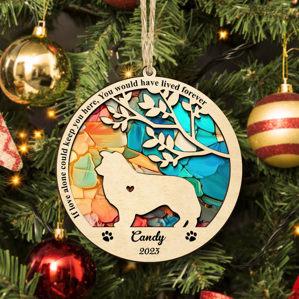 personalized dog memorial suncatcher ornament gifts for dog lovers