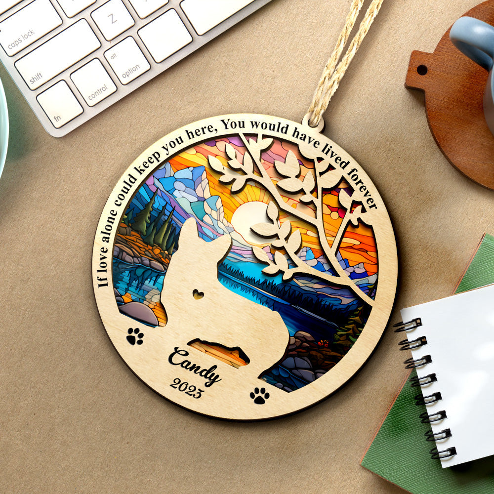 personalized dog memorial suncatcher ornament gifts for dog lovers