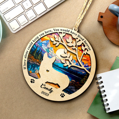 Personalized Dog Memorial Suncatcher Ornament Gifts for Dog Lovers