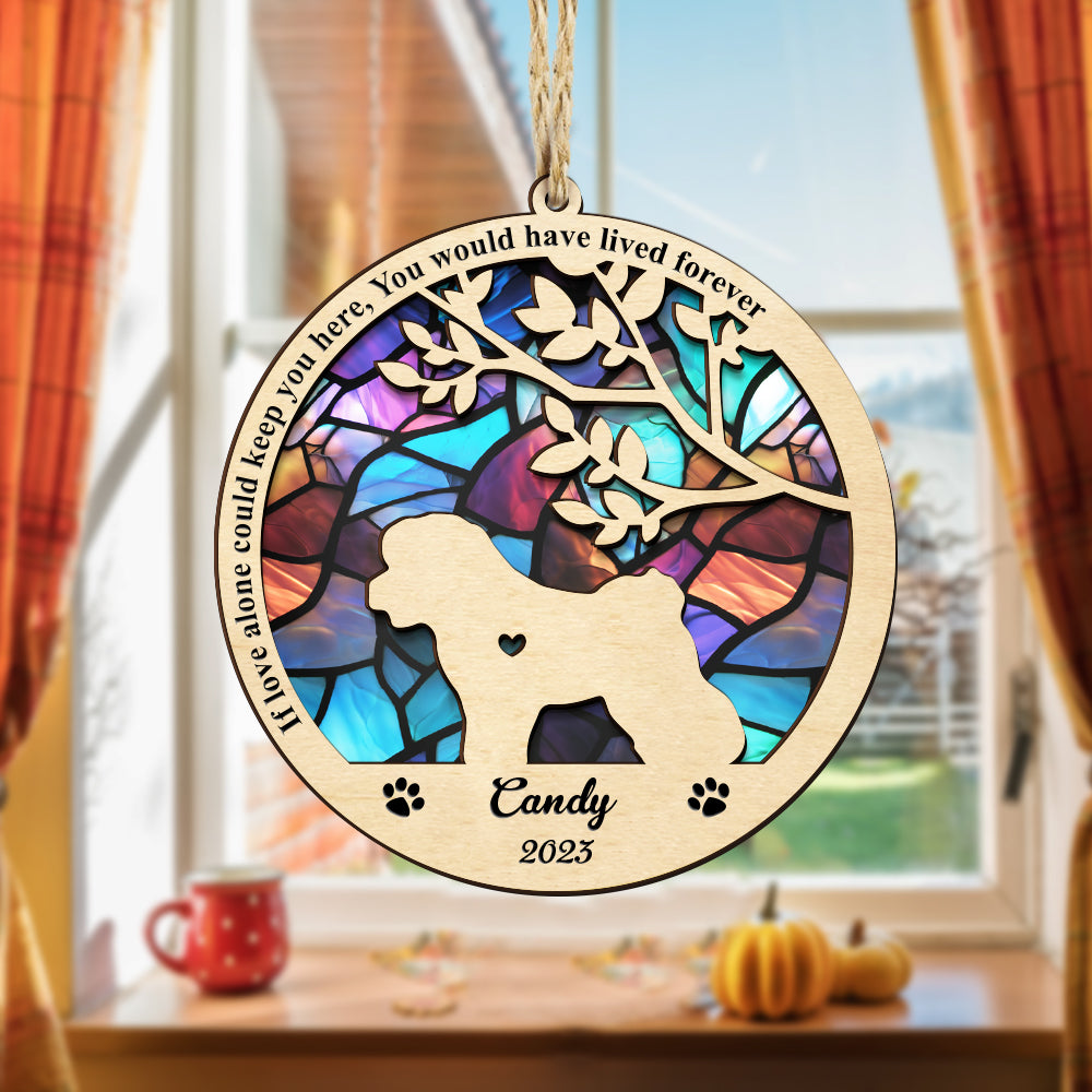 personalized dog memorial suncatcher ornament gifts for dog lovers