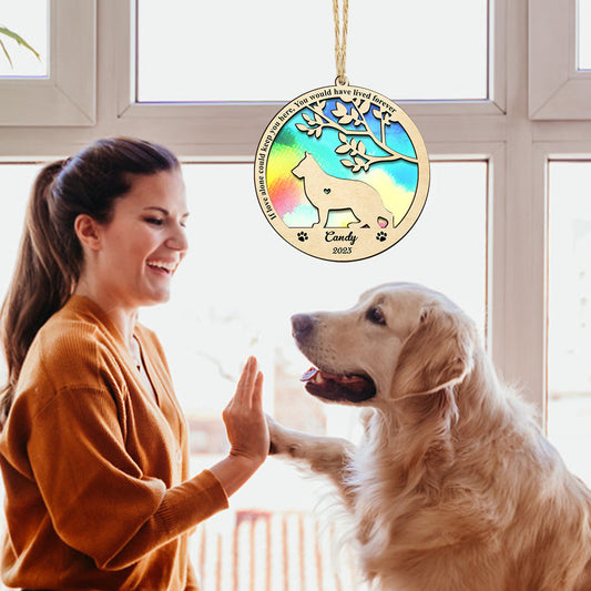 Personalized Dog Memorial Suncatcher Ornament Gifts for Dog Lovers