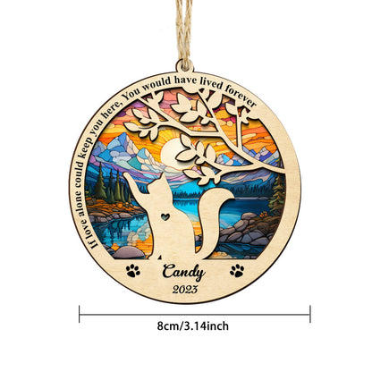Custom Cat Memorial Suncatcher Ornament Loss of Pet Sympathy Gift for Window, Living Room, Garden, Pet Remembrance Decor
