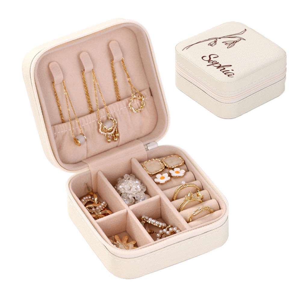 personalized birth flower jewelry box custom organizer gift for her