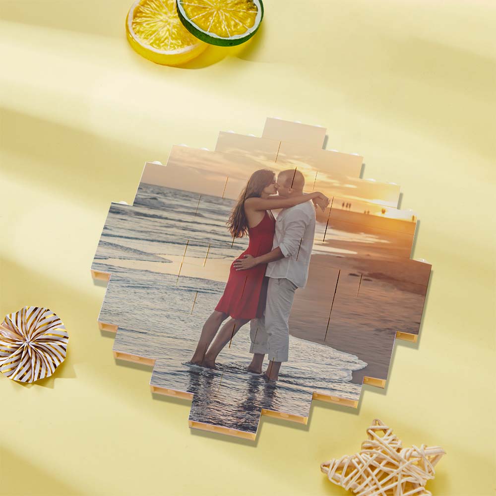 custom music code building block personalized photo brick puzzles for diy fun, creative projects, gifts for kids and adults, unique interlocking display, 5 sizes available