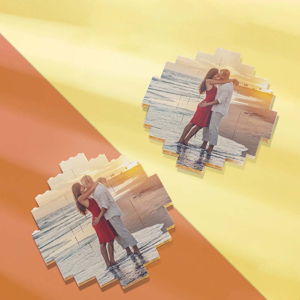 custom music code building block personalized photo brick puzzles for diy fun, creative projects, gifts for kids and adults, unique interlocking display, 5 sizes available