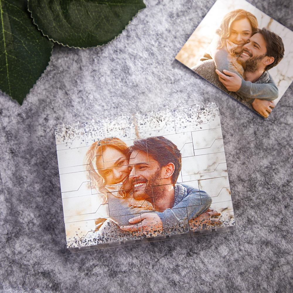 custom led light building brick white light up photo block for kids and adults, diy creative photo display, eco-friendly abs material, dimmable, various sizes available