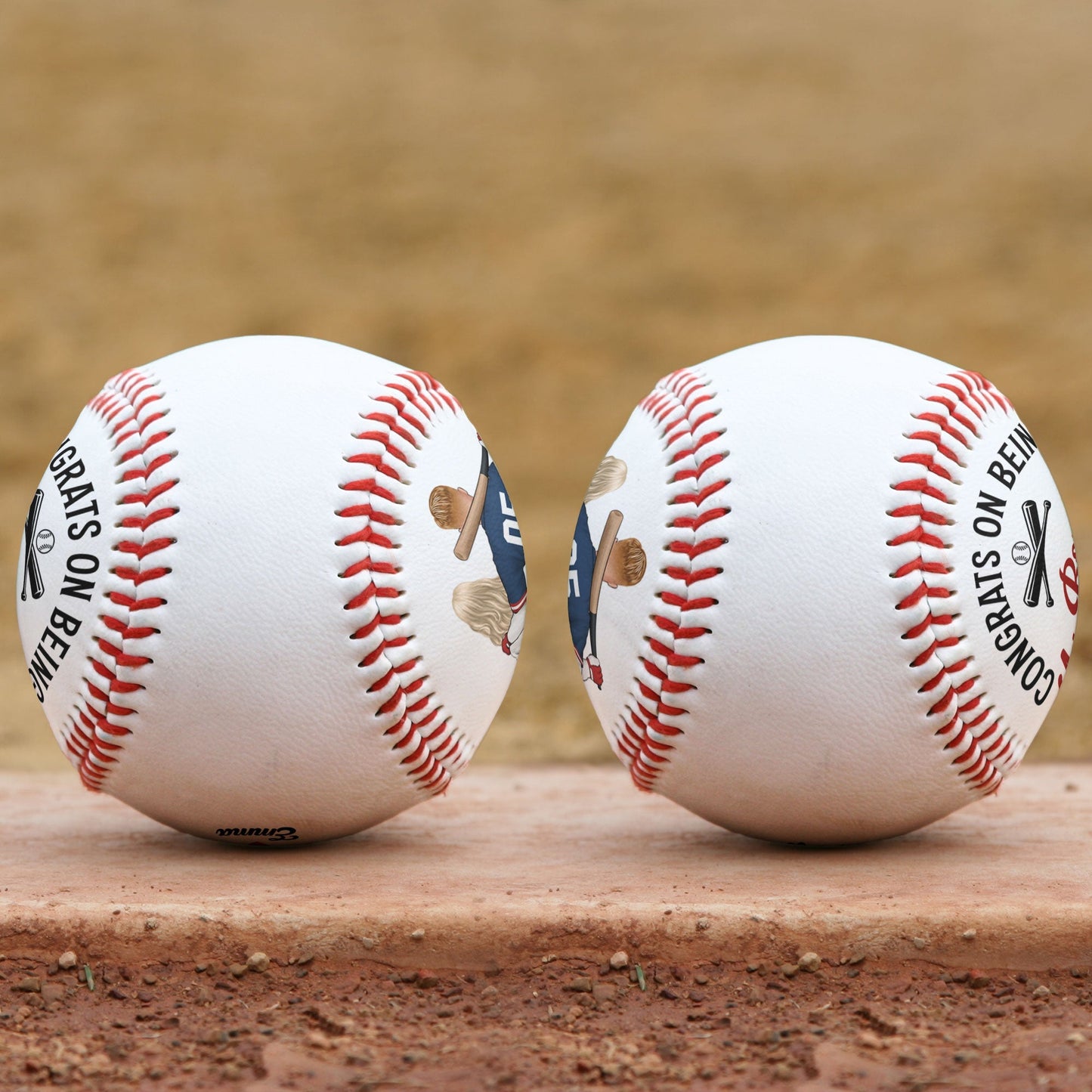 congrats on being my boyfriend from your best catch - personalized baseball gift for him, romantic keepsake for boyfriend, custom pu leather baseball