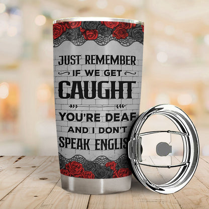 Bestie Partners In Crime If We Get Caught Tumbler Cup - Insulated Travel Mug for Hot & Cold Drinks, Ideal Gift for Friends and Family