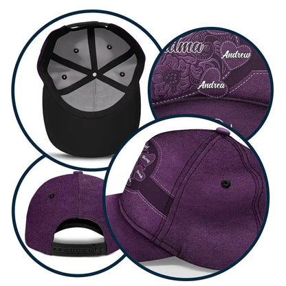 Grandma's Little Sweethearts - Personalized Classic Cap for Women, Adjustable Cotton Hat, Ideal Gift for Grandmothers, Casual Wear, Outdoor Activities