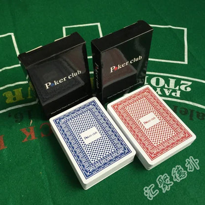 2 PCS/Set Waterproof Plastic Poker Playing Cards 2.48x3.46 Inch Scrub Cards for Texas Hold'em and Baccarat Game Nights, Durable and Easy to Handle Playing Cards
