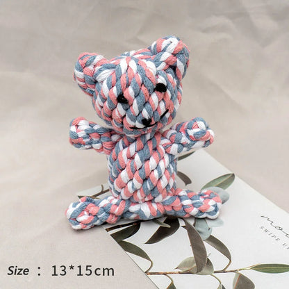 Bite-Resistant Cotton Rope Chew Ball for Small Dogs, Durable Teething Toy, Enhances Dental Health, Ideal for Puppies & Medium Breeds, Indoor & Outdoor Use