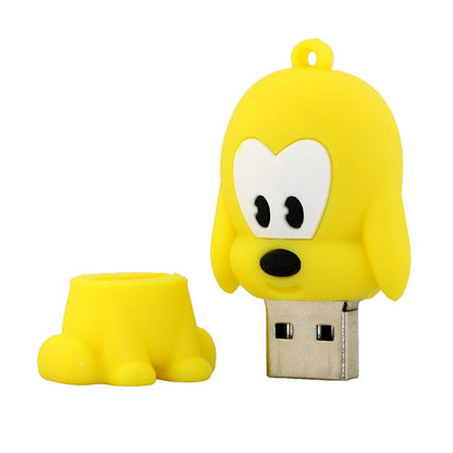 USB Flash Drive Dog-Themed Memory Stick, Silicone Animal Design, 8GB to 256GB, Compatible with Windows & Mac, Cute Cartoon Pug, Labrador, Bulldog USB 2.0 Pendrive for Storage