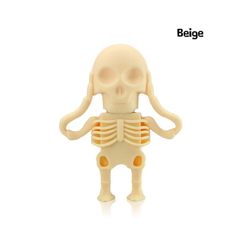 spooky skull usb flash drive | 32gb-128gb memory stick | grim reaper design | silicone material | perfect for horror fans and unique gift ideas