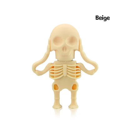 Spooky Skull USB Flash Drive | 32GB-128GB Memory Stick | Grim Reaper Design | Silicone Material | Perfect for Horror Fans and Unique Gift Ideas