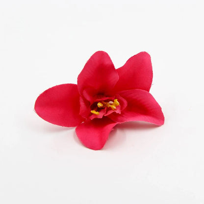 Artificial Orchid Flower Heads 7.5cm, Silk Decoration for Home Wedding, DIY Craft, 10/20/30PCS Assorted Colours, Gift Scrapbooking Decorative Floral Design