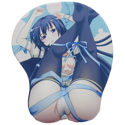 B0CBWZJVJ1 Anime Girl 3D Sexy Anime Ass Big Breast Wrist Hentai Mouse Pad 256 X215x30mm Computer Office Game Accessories Kawaii Mousepad