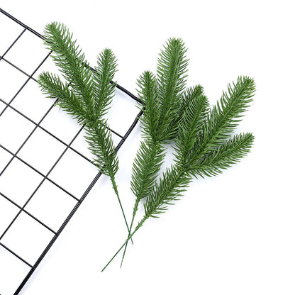 Artificial Green Leaf Branch Set, Hanging Decoration for Bridal Showers, Outdoor Events, 5 Pcs PP Plastic, Ideal for Home and Exhibition Display