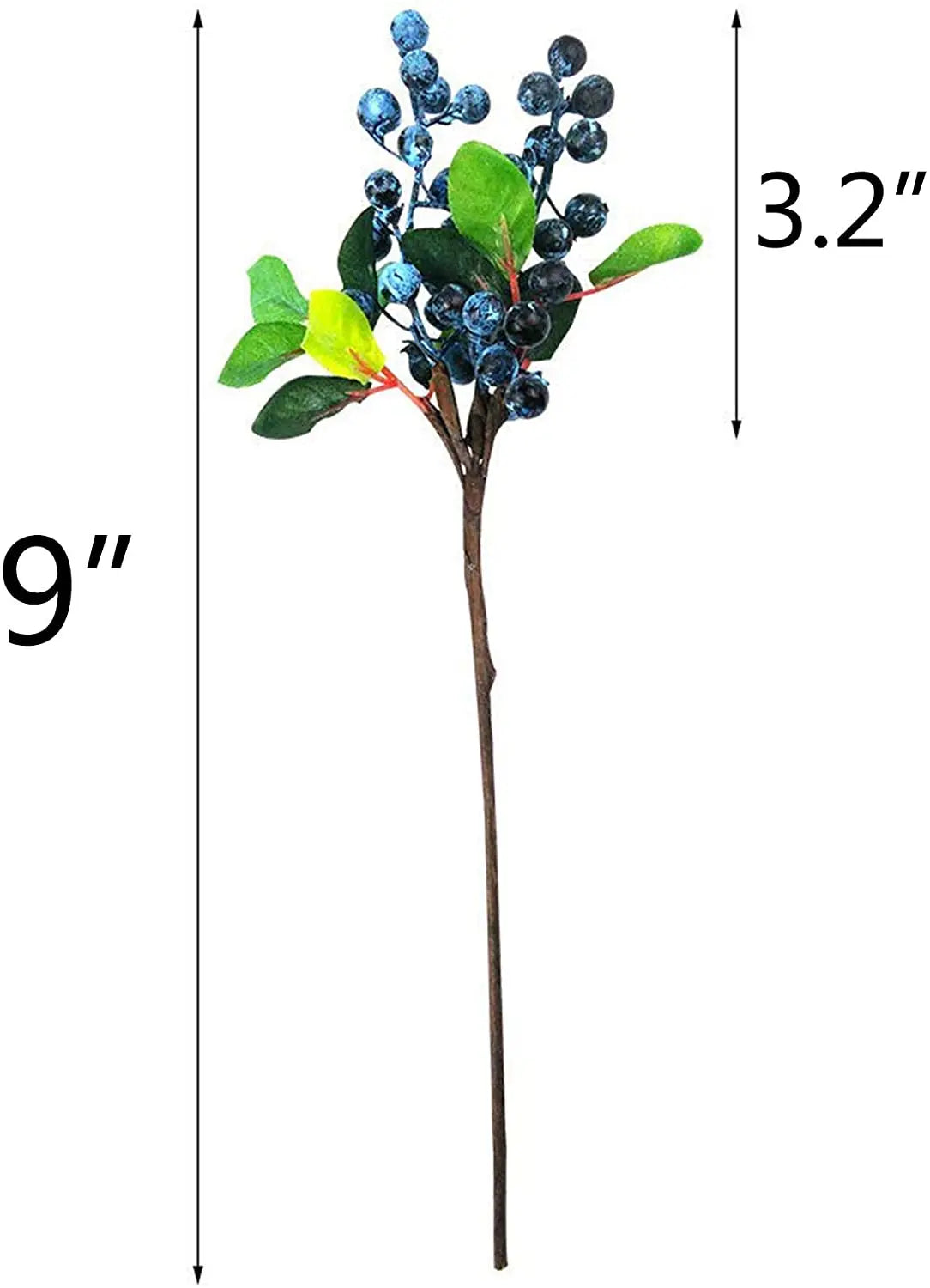 artificial flower bouquet, 5 pack 25cm silk berry branches for indoor decoration, weddings, parties, bridal showers, multicolour (red, blue, green, white)