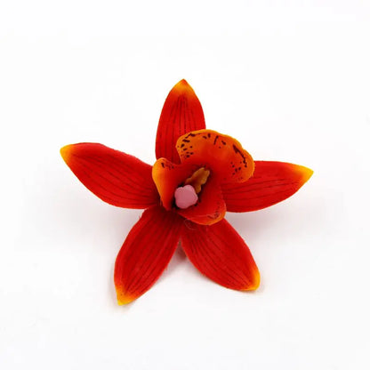 Artificial Orchid Flower Heads 7.5cm, Silk Decoration for Home Wedding, DIY Craft, 10/20/30PCS Assorted Colours, Gift Scrapbooking Decorative Floral Design