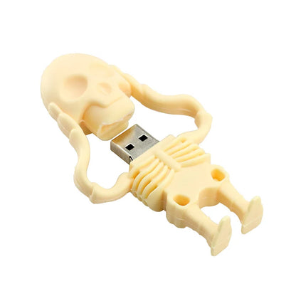 Spooky Skull USB Flash Drive | 32GB-128GB Memory Stick | Grim Reaper Design | Silicone Material | Perfect for Horror Fans and Unique Gift Ideas