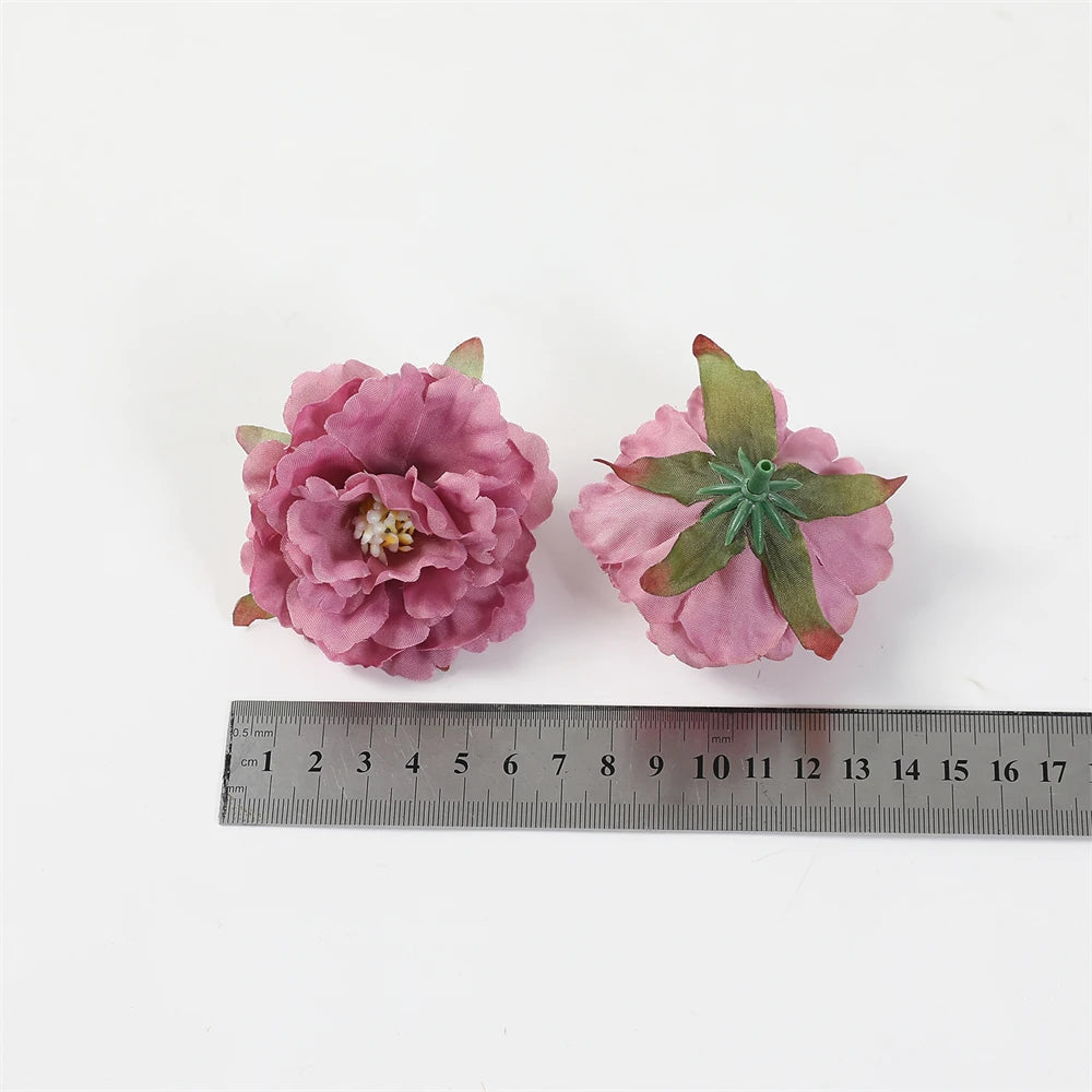 artificial peony flower heads, silk floral decor, wedding, home, events, diy headdress, indoor arrangement, anniversary, party decoration, 10 pack