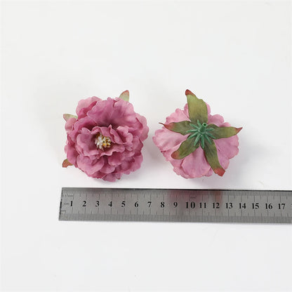 Artificial Peony Flower Heads, Silk Floral Decor, Wedding, Home, Events, DIY Headdress, Indoor Arrangement, Anniversary, Party Decoration, 10 Pack