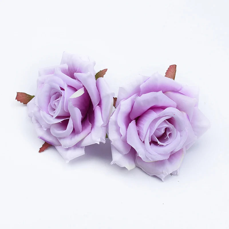 silk rose flower heads, 100 pack - artificial decoration for weddings, parties, anniversary, home décor, indoor silk roses for baby shower, birthday, bridal event