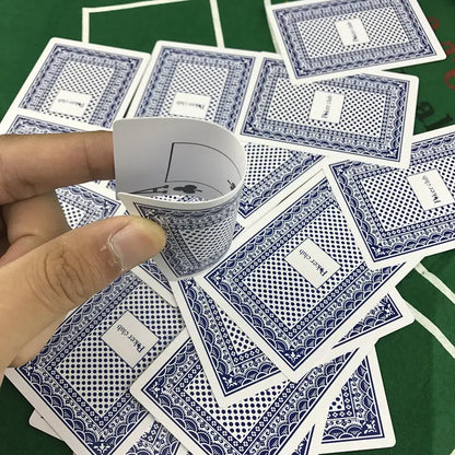 2 PCS/Set Waterproof Plastic Poker Playing Cards 2.48x3.46 Inch Scrub Cards for Texas Hold'em and Baccarat Game Nights, Durable and Easy to Handle Playing Cards