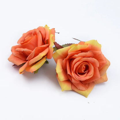 Silk Rose Flower Heads, 100 Pack - Artificial Decoration for Weddings, Parties, Anniversary, Home Décor, Indoor Silk Roses for Baby Shower, Birthday, Bridal Event