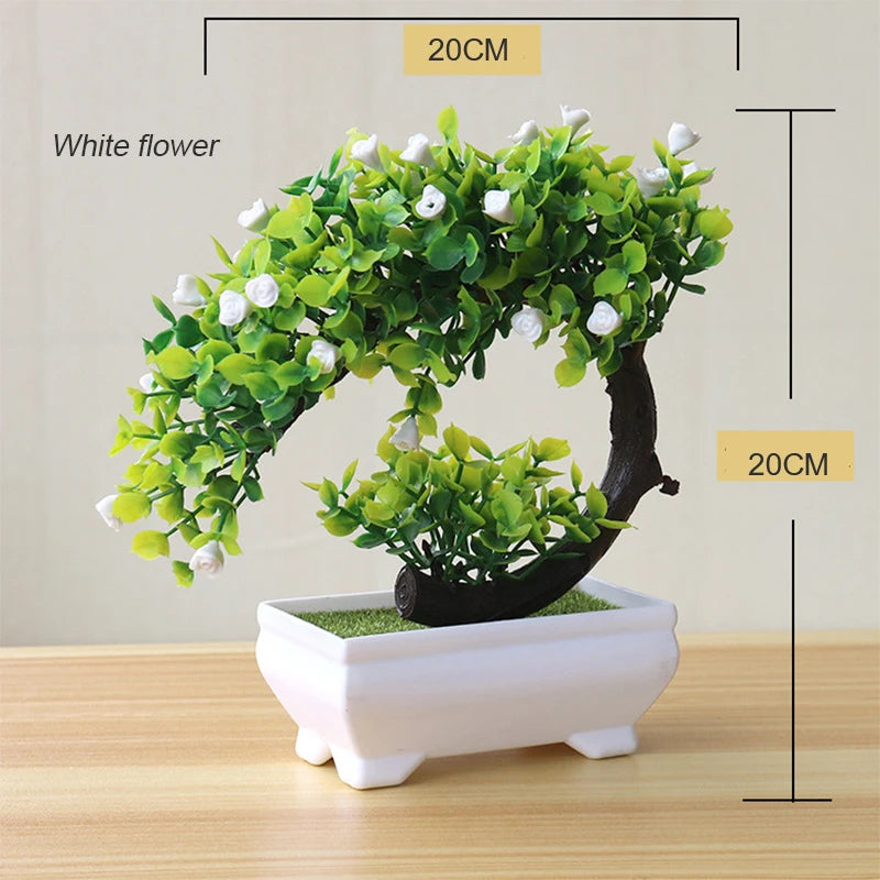artificial bonsai plant for desktop, office, or window sill | plastic decorative potted plant | ideal for home decor, outdoor exhibitions | natural-looking indoor ornament