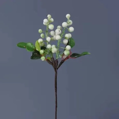 Artificial Flower Bouquet, 5 Pack 25cm Silk Berry Branches for Indoor Decoration, Weddings, Parties, Bridal Showers, Multicolour (Red, Blue, Green, White)