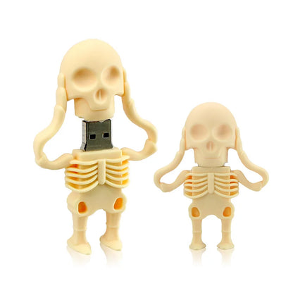 Spooky Skull USB Flash Drive | 32GB-128GB Memory Stick | Grim Reaper Design | Silicone Material | Perfect for Horror Fans and Unique Gift Ideas