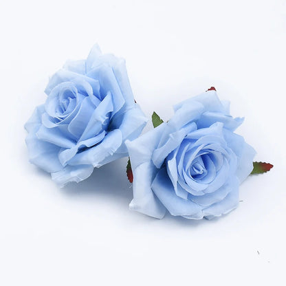 Silk Rose Flower Heads, 100 Pack - Artificial Decoration for Weddings, Parties, Anniversary, Home Décor, Indoor Silk Roses for Baby Shower, Birthday, Bridal Event
