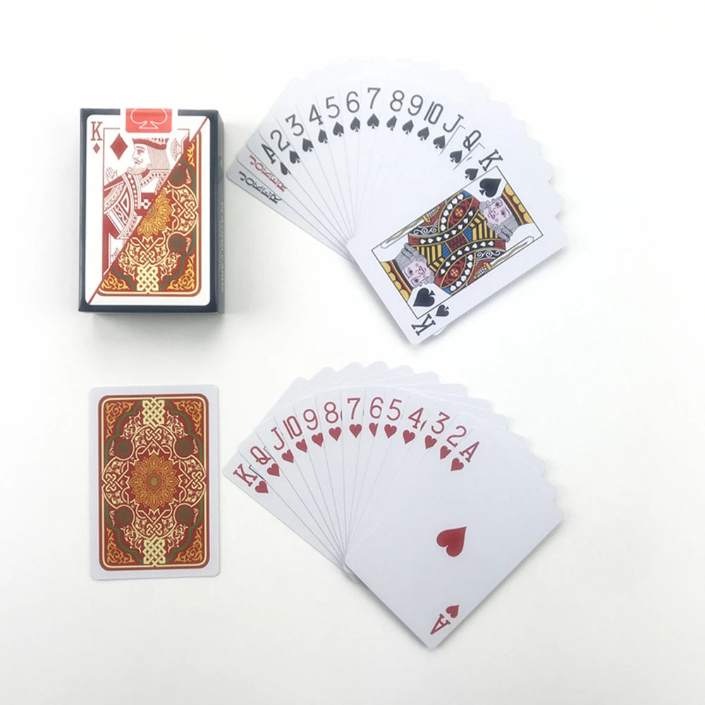 2pcs lot waterproof plastic playing cards texas hold'em poker 2.28x3.46 inch - durable pvc, perfect for game nights and tournaments, easy to clean, ideal for all players