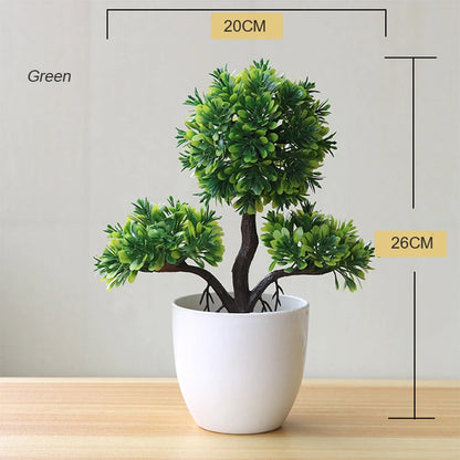 Artificial Bonsai Plant for Desktop, Office, or Window Sill | Plastic Decorative Potted Plant | Ideal for Home Decor, Outdoor Exhibitions | Natural-Looking Indoor Ornament