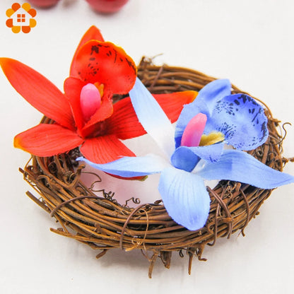Artificial Orchid Flower Heads 7.5cm, Silk Decoration for Home Wedding, DIY Craft, 10/20/30PCS Assorted Colours, Gift Scrapbooking Decorative Floral Design