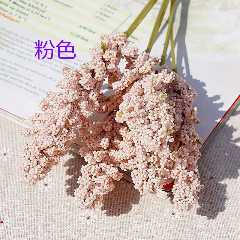 silk lavender artificial flower bouquet 6-piece set for home and event decor, ideal for weddings, parties & outdoor use