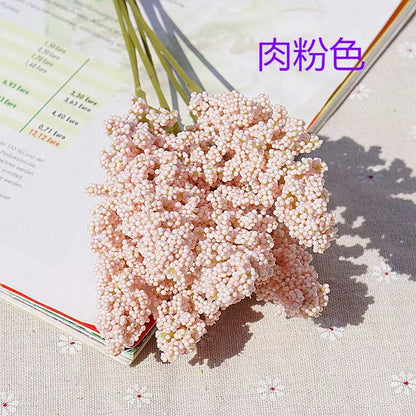 Silk Lavender Artificial Flower Bouquet 6-Piece Set for Home and Event Decor, Ideal for Weddings, Parties & Outdoor Use