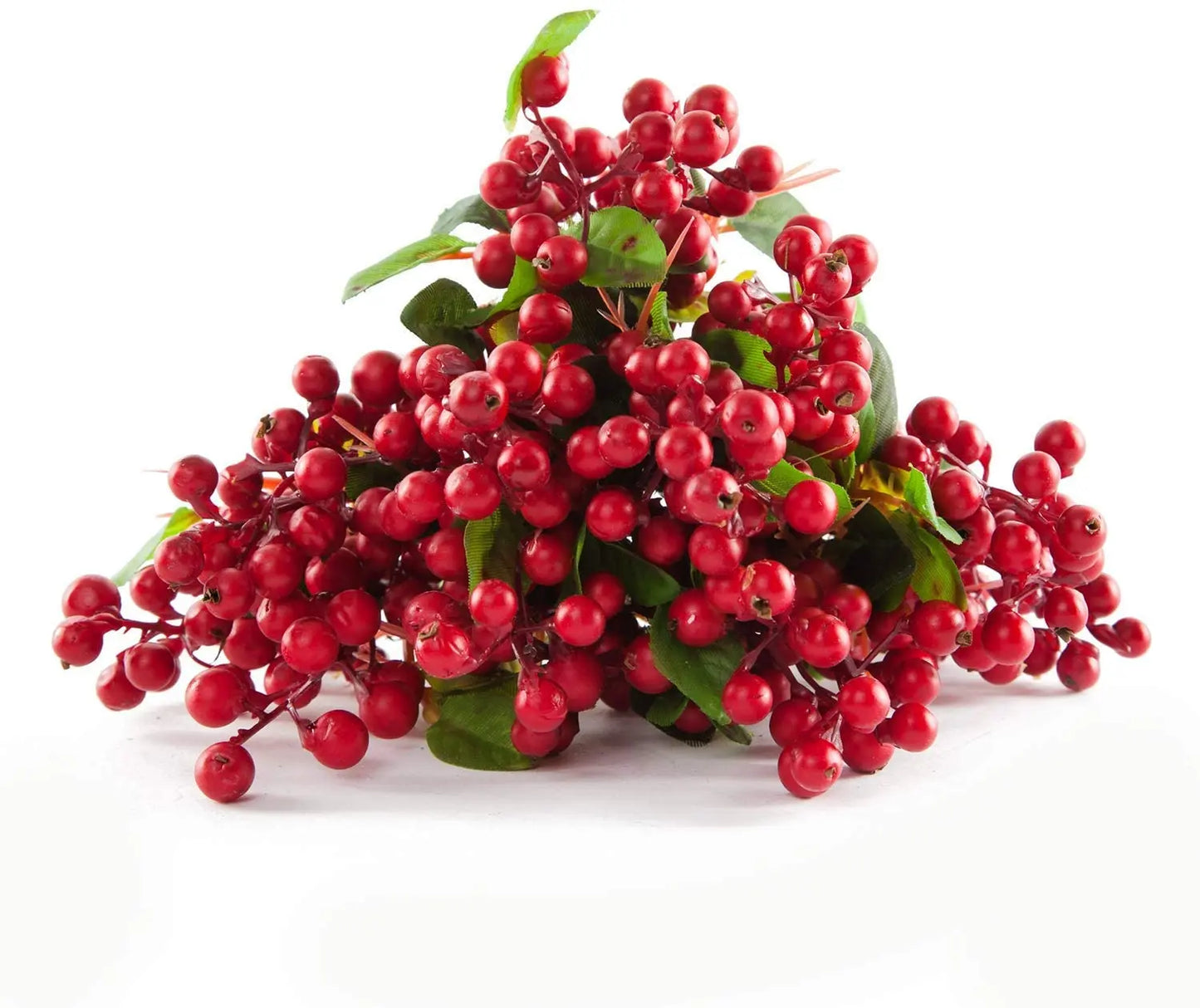 artificial flower bouquet, 5 pack 25cm silk berry branches for indoor decoration, weddings, parties, bridal showers, multicolour (red, blue, green, white)