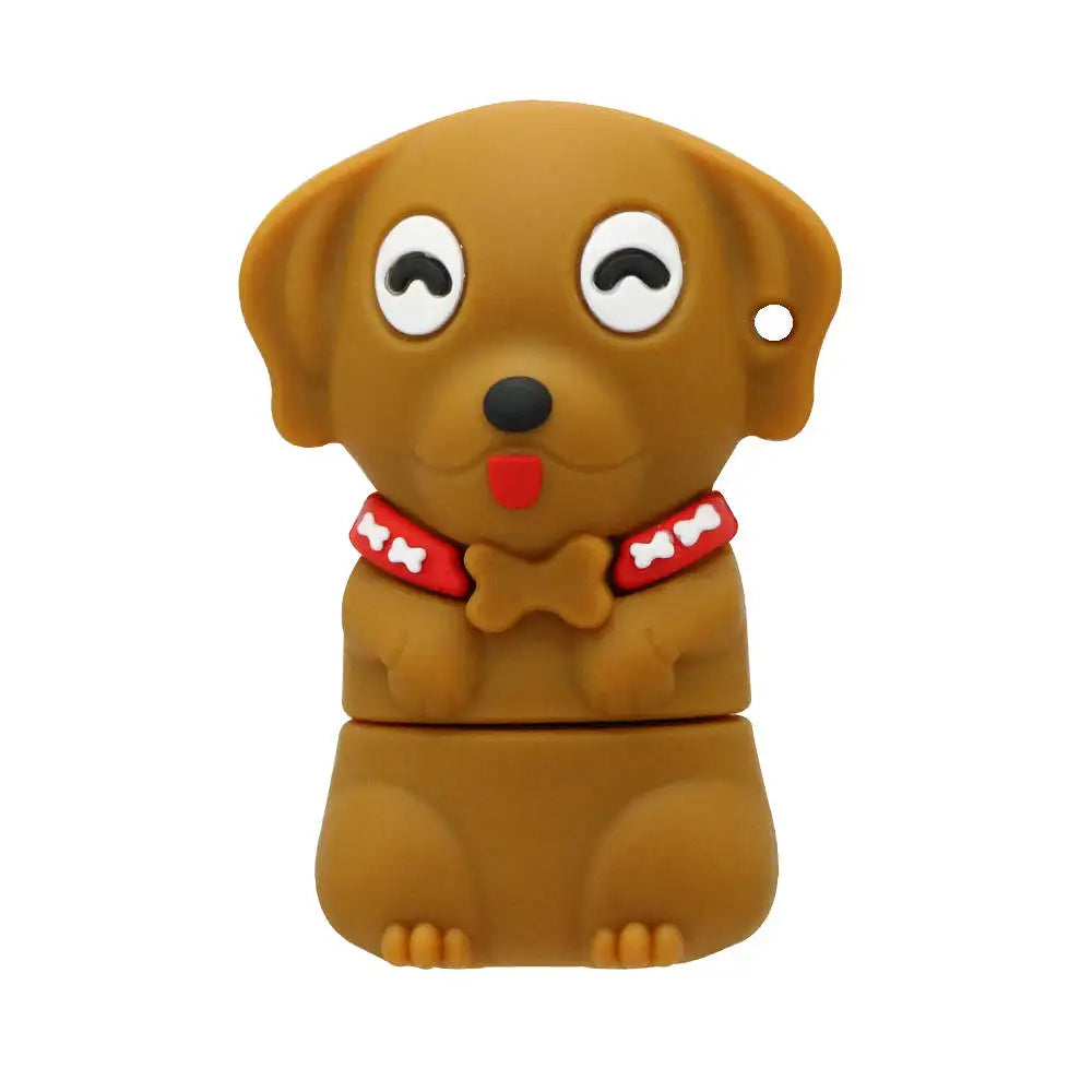 usb flash drive dog-themed memory stick, silicone animal design, 8gb to 256gb, compatible with windows & mac, cute cartoon pug, labrador, bulldog usb 2.0 pendrive for storage