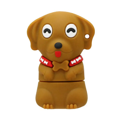 USB Flash Drive Dog-Themed Memory Stick, Silicone Animal Design, 8GB to 256GB, Compatible with Windows & Mac, Cute Cartoon Pug, Labrador, Bulldog USB 2.0 Pendrive for Storage